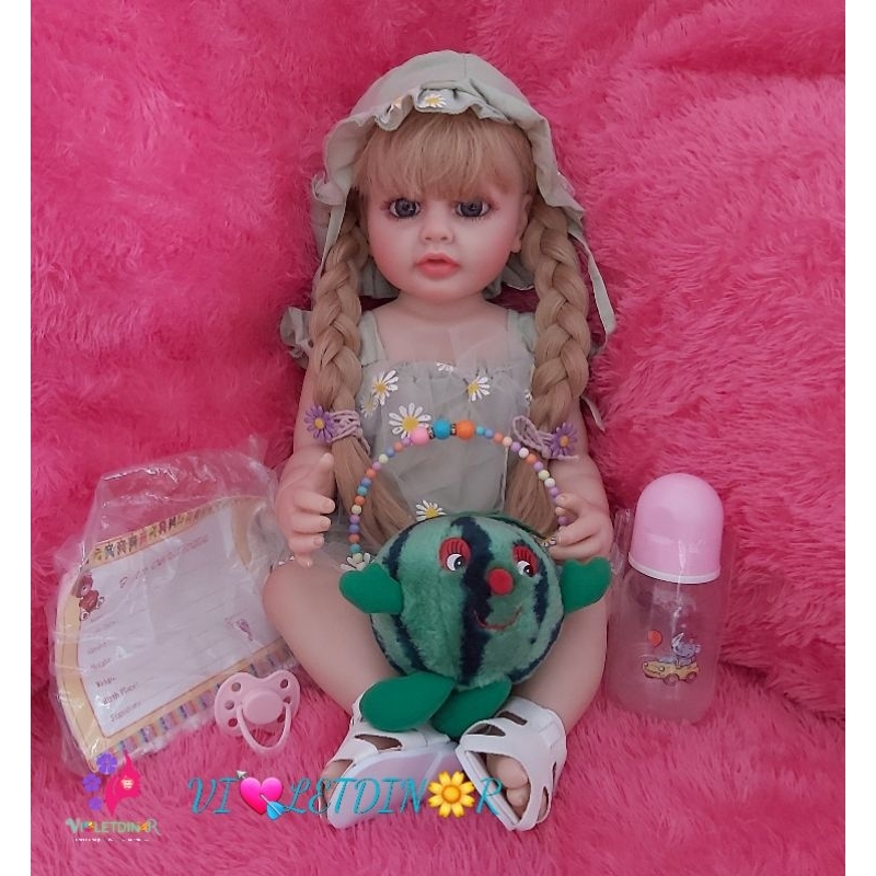 (Ready Stok) BONEKA NPK REBORN BABY 55CM FULL SILIKON DOLL