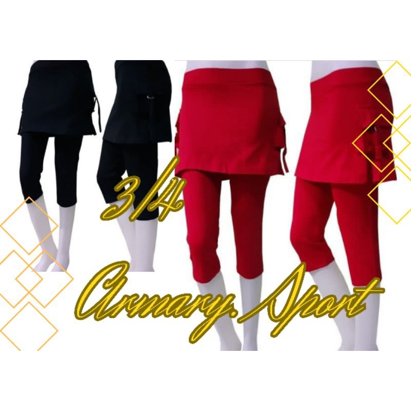 Celana Senam Wanita 3/4 || Celana senam rok || Celana Senam Rok || Celana Senam Wanita Panjang || Ce