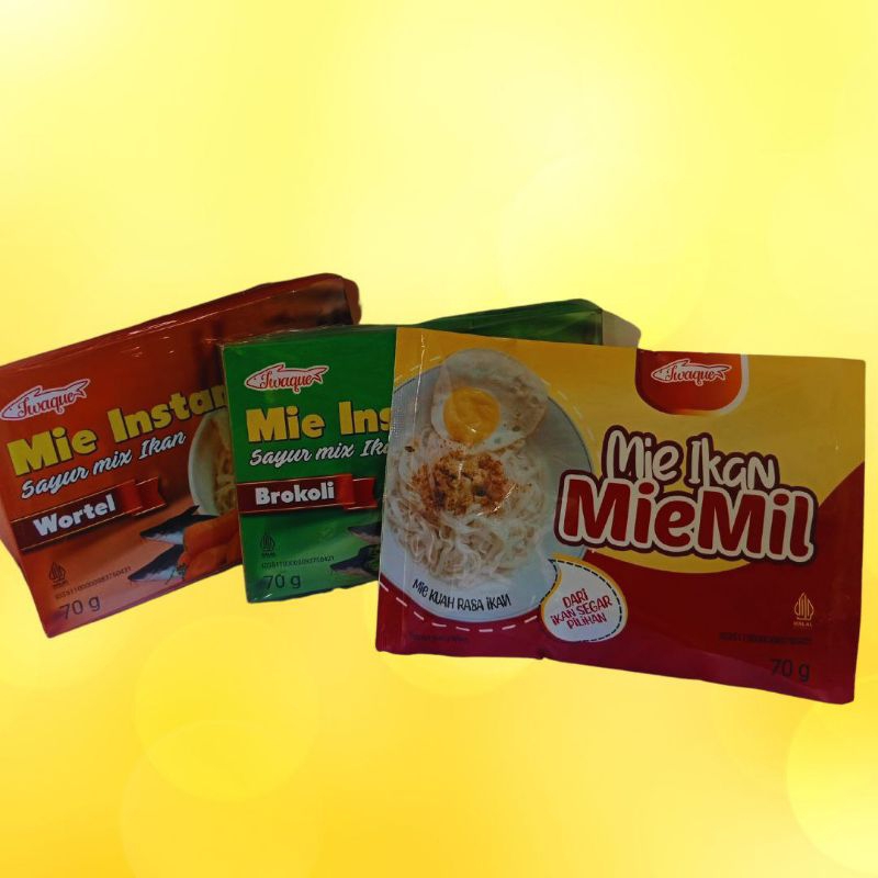 

HALAL/BPOM Mie Instan Ikan Patin 3 Rasa Enak Dan Lariss Manis Tanpa Pengawet