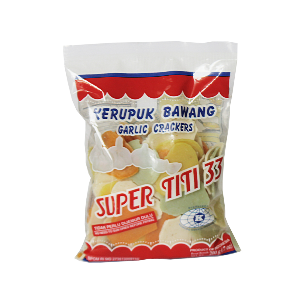 

Kerupuk Bawang Asli Super Titi 33 Halal