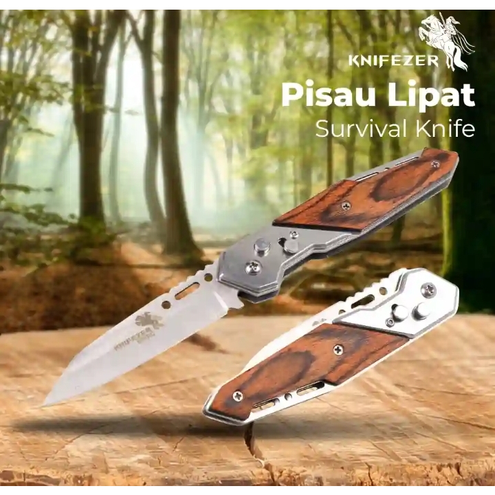 pisau lipat berburu survival knife v1