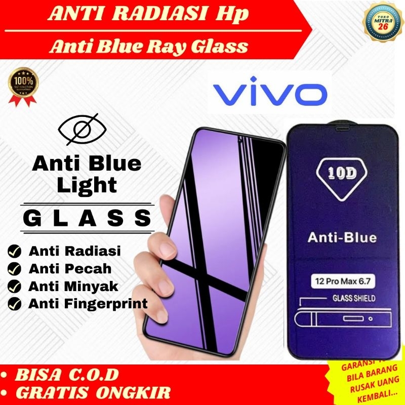 Anti Blue Ray Glass / Anti Blue Light Bluelight Tempered Glass  Anti Radiasi Hp / Anti Pecah Anti Mi