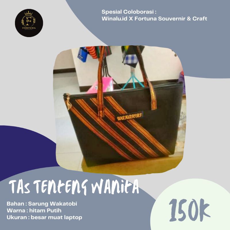 TAS SENTUHAN SARUNG WAKATOBI BY FORTUNA SOUVENIR & CRAFT|| WINALU.ID