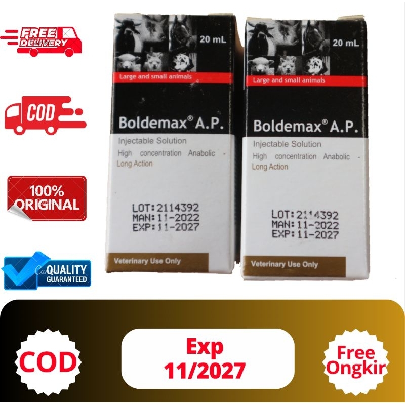 BOLDEMAX AP 20 ml - Obat penggemukan untuk Hewan Ternak
