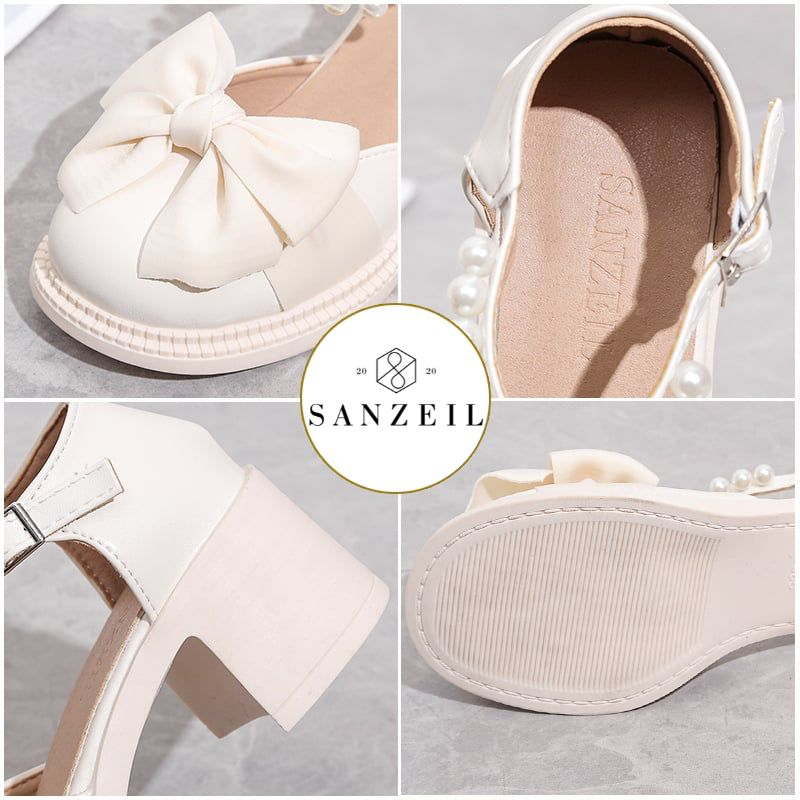 IZQ-1327 Sanzeil Baby Slip On Dengan Pita N Mutiara