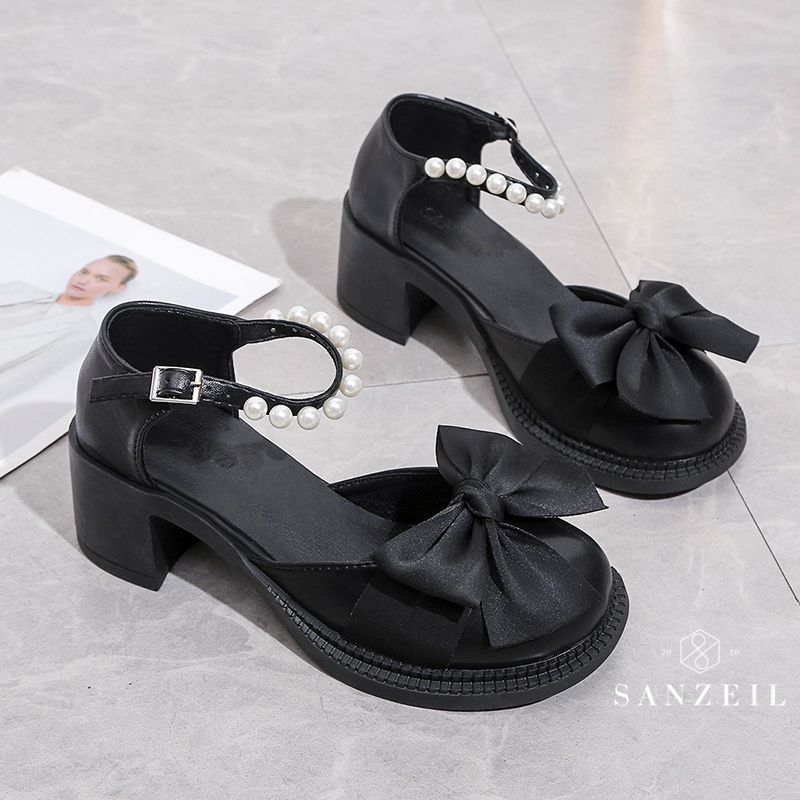 IZQ-1327 Sanzeil Baby Slip On Dengan Pita N Mutiara