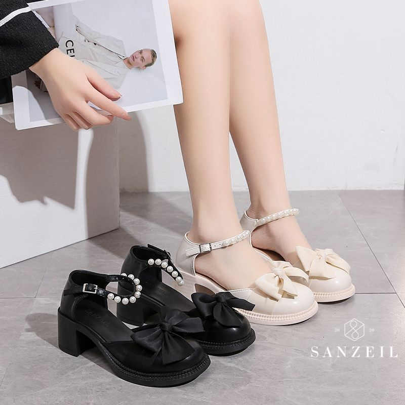 IZQ-1327 Sanzeil Baby Slip On Dengan Pita N Mutiara