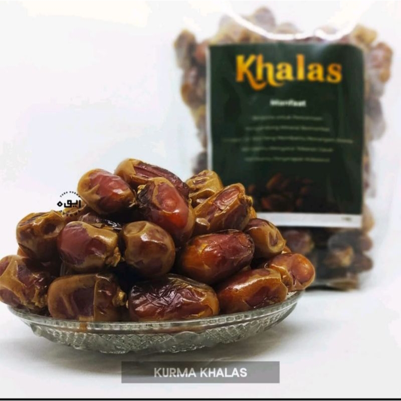 

KURMA KHALAS 500 Gram / KHALAS SA'AD / KURMA KHOLAS / CROWN DATES HALAS 500 Gram