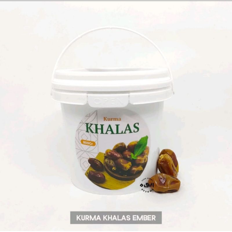 

KURMA KHALAS KEMASAN EMBER 800 Gram / KHALAS SA'AD / KURMA KHOLAS / CROWN DATES KHALAS 800 Gram