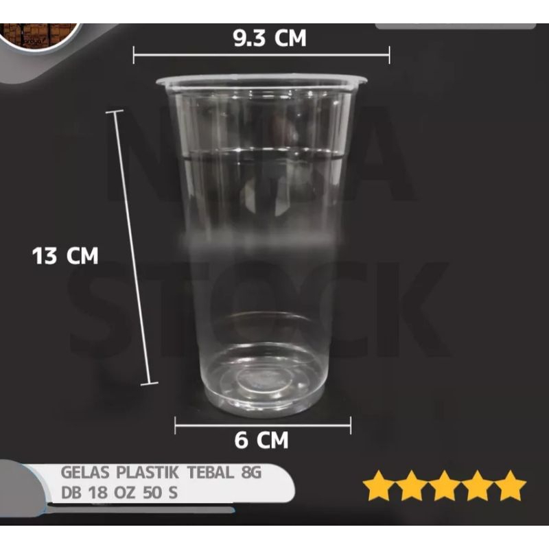 Cup 18 Oz Biasa / Datar / 18oz
