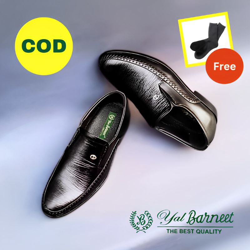 Loafers Kulit Asli Pria Wedding – YAL BARNEET 884 Black Glossy Premium