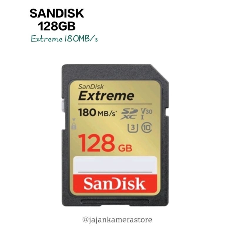 MEMORI KAMERA SANDISK 128GB EXTREME ORIGINAL