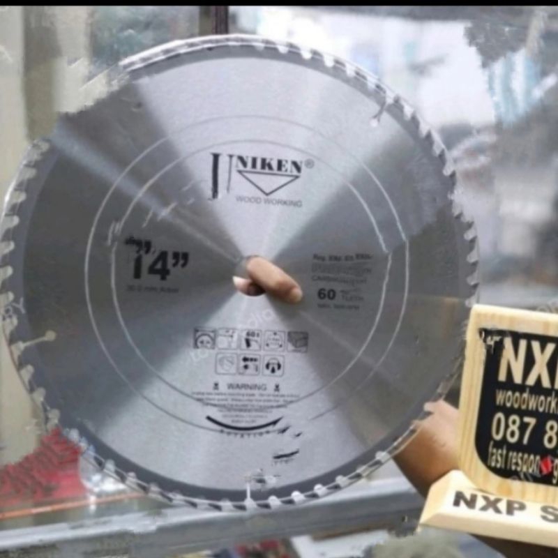 Circular saw Blade 14 inch × 60t mata gergaji kayu UNIKEN