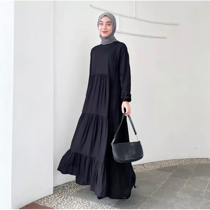 Hanum dress premium/dress polos/dress busui/dress rayon/homey dress