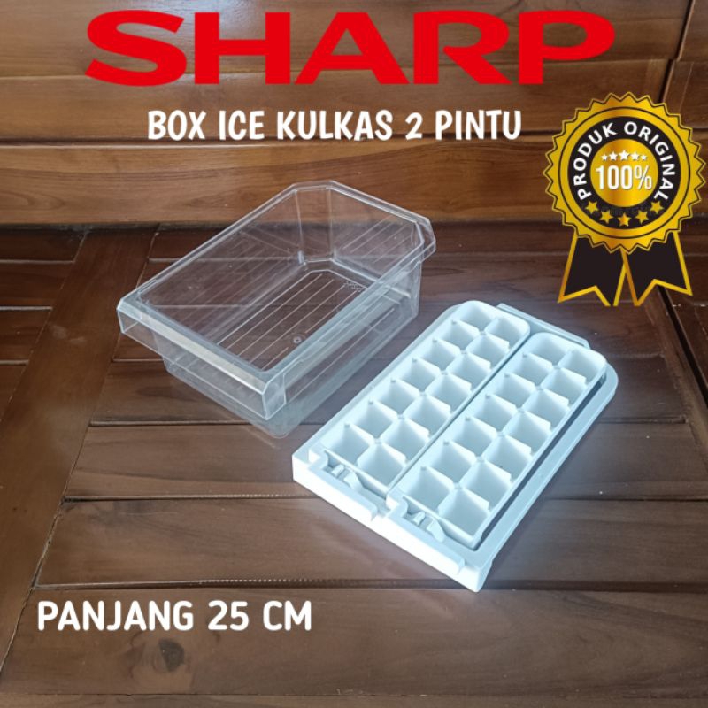 RAK ICE MAKER & BOX ICE STORAGE KULKAS SHARP 2 PINTU PANJANG 25cm ORIGINAL BARU