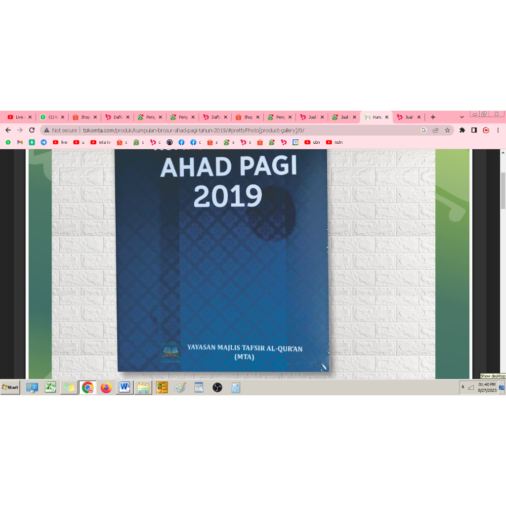 Buku kumpulan brosur pengajian ahad pagi mta tahun 2019 majlis tafsir al qur'an mta  al qur'an dan h
