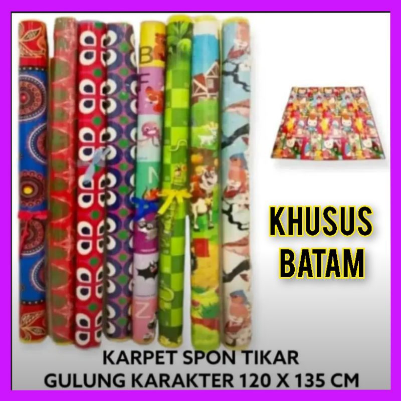Tikar spon gulung karakter (120cm x 130cm)karpet spon gulung (KHUSUS BATAM)