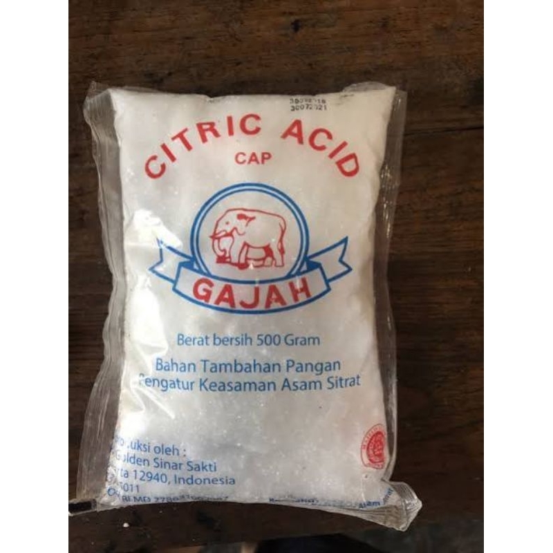 

Citrun/ garam asam/citric acid cap gajah 50gram