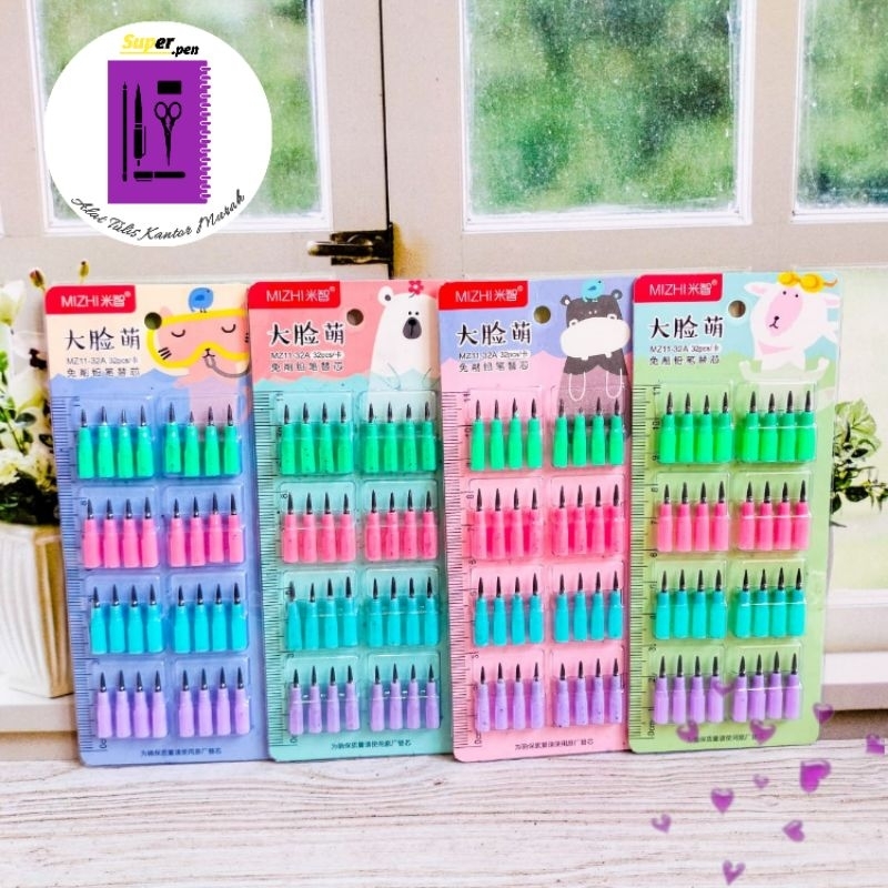 

refill pensil susun isi ulang 32 pcs papan mz-11 pencil peluru refill TERMURAH LUCU IMUT KADO