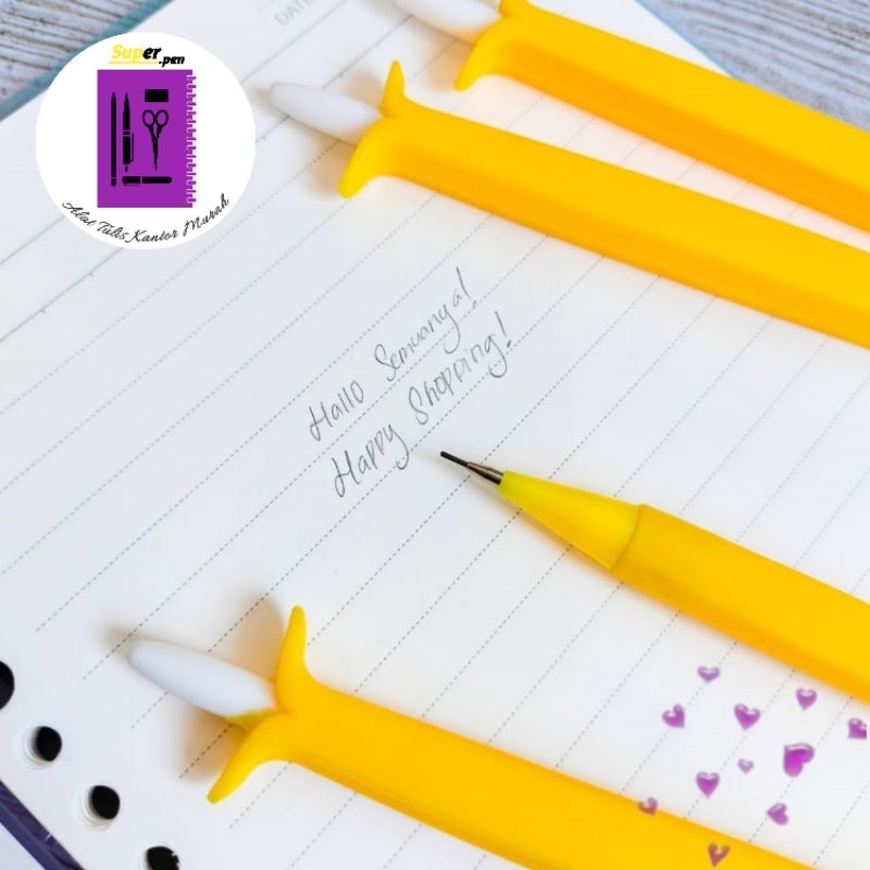 

PENSIL CETEK BENTUK PISANG BUAH LOKAL FULLBODY LUCU IMUT KADO UNIK ALAT-ALAT SEKOLAH