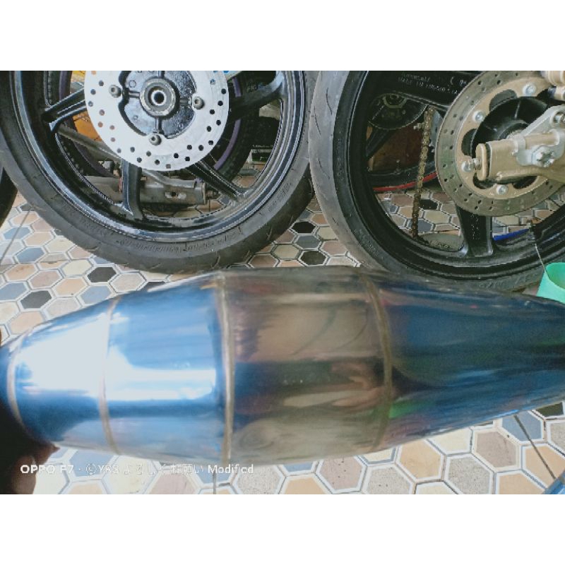 Knalpot chamber Ninja RR RC3 Cobra Bluemon Original