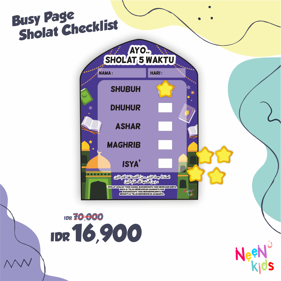 Neenkids Mainan Montessori Menempel Puzzle Edukasi Anak Paud Worksheet Souvenir Ulang Tahun Hadiah A