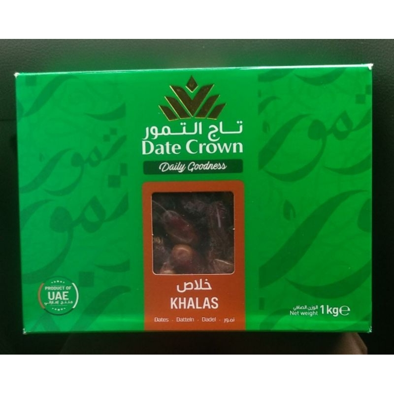 

Kurma Date Crown khalas isi 1 kg Kemasan Baru