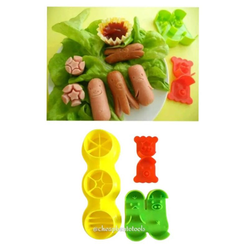 Cetakan Sosis Hewan Gurita Bentuk Lucu Sausage Cutter Sosis Hias Bento