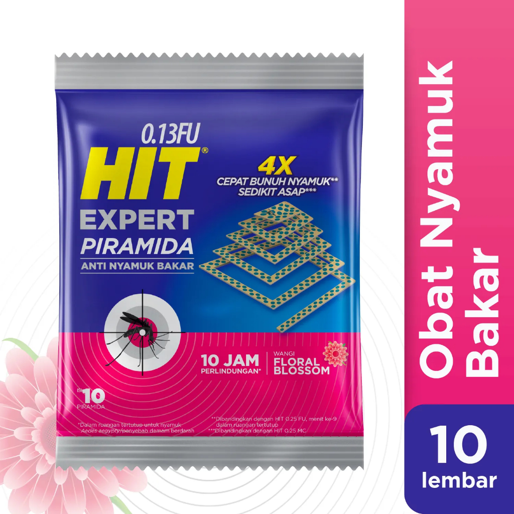 HIT Magic Expert Piramida Floral Blossom Pembasmi Serangga Obat Nyamuk Bakar 10 Sheets