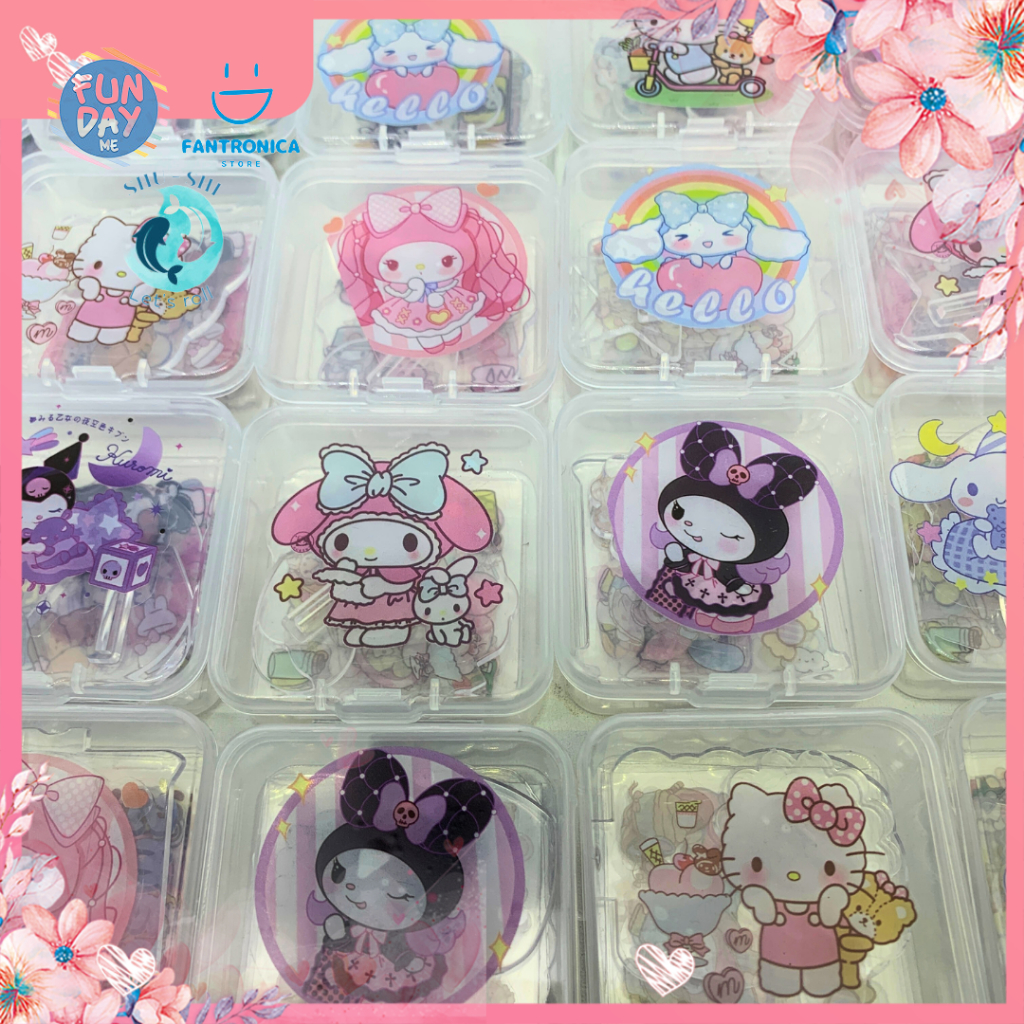 

STIKER SANRIO BOX MINI STIKER BOX MINI SANRIO 1 BOX ISI 6 LEMBAR STIKER LUCU TERMURAH / Stiker Box Mini dengan Arklirik / Stiker Box Dengam Pajagan