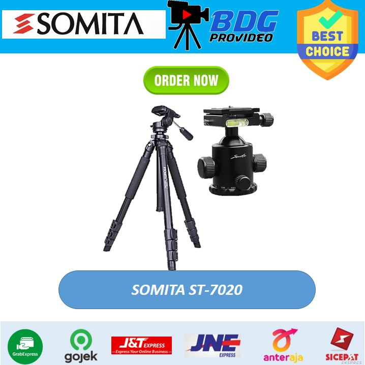 SOMITA ST-7020,Tripod Somita ST7020 + Tas Tripod. Warna : Hitam