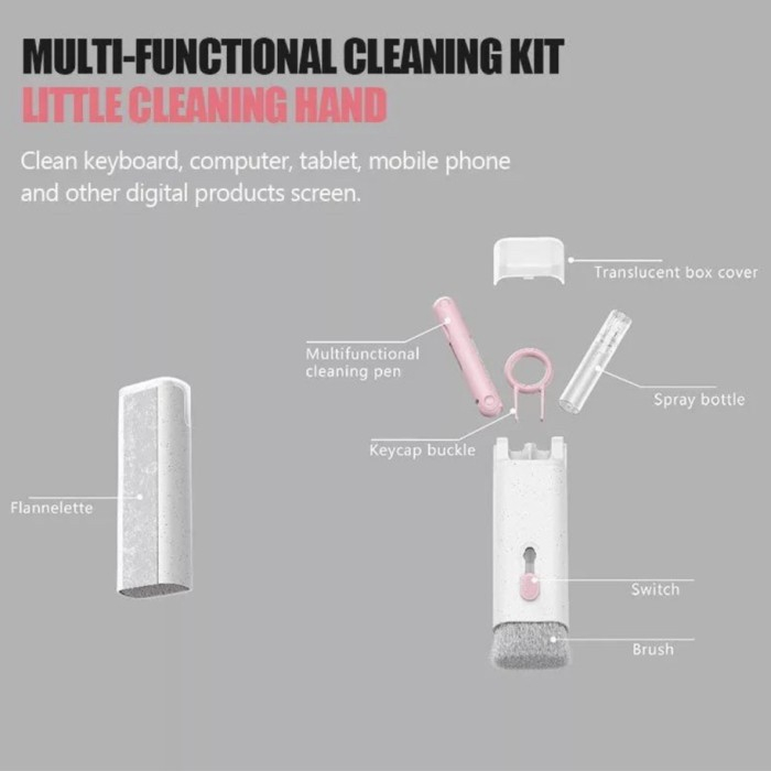 Cleaning Kit 7 in 1 Cleaner Multifungsi Keyboard Earphone Headphone