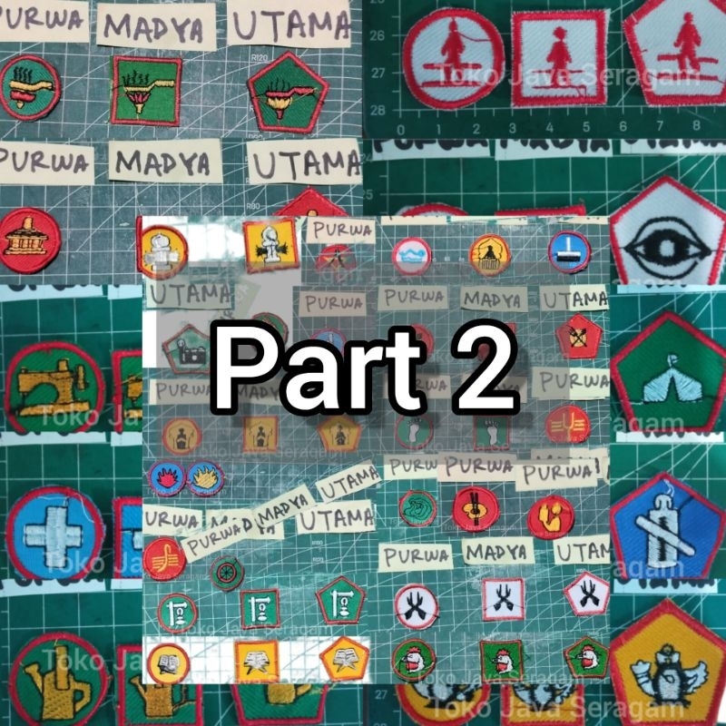 Bet TKK Penggalang Purwa Madya Utama Pramuka Bordir Tali Temali Anak Sekolah Badge Bed Patch