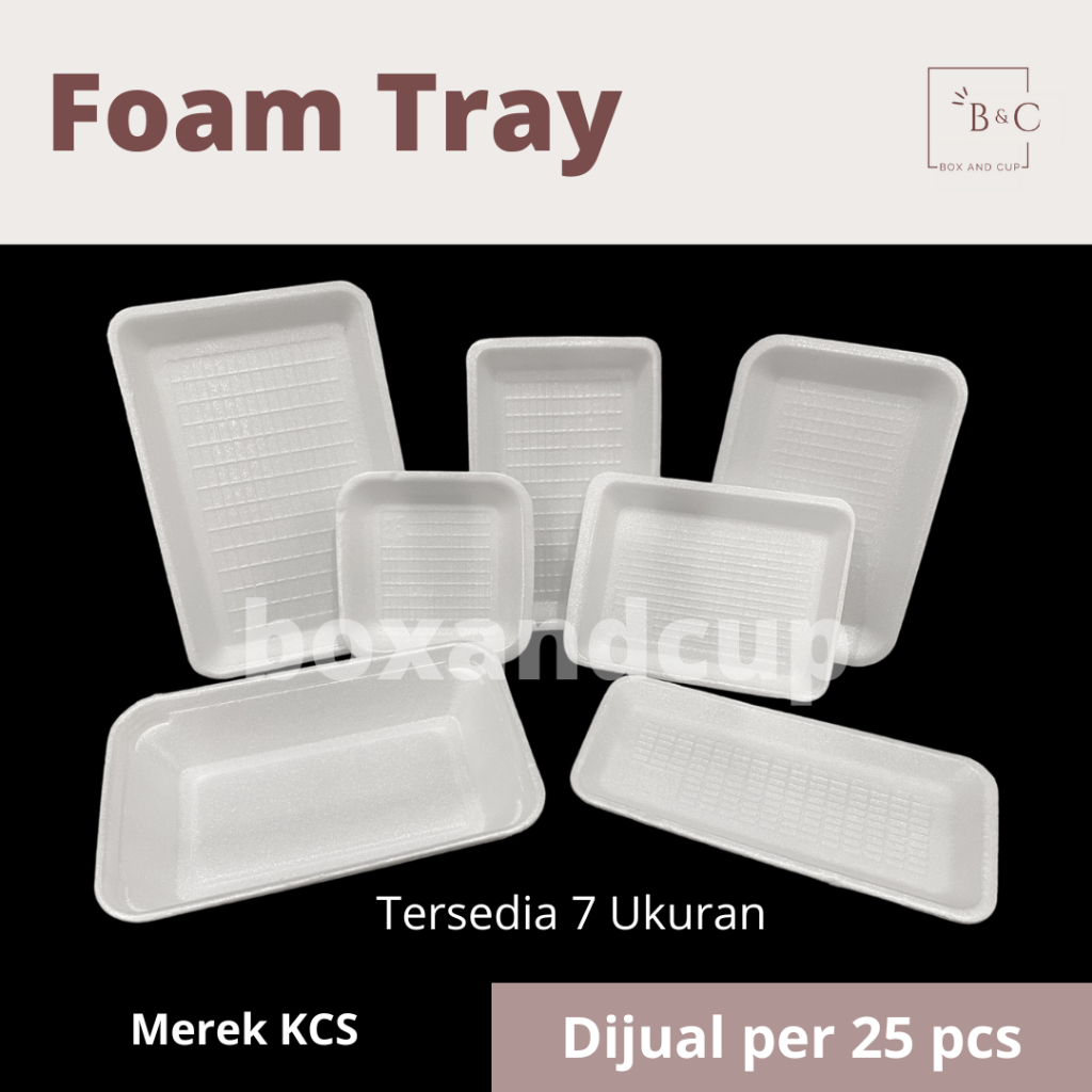 Foam Tray Styrofoam / Sterofoam / Gabus Makanan / Tempat / Tatakan Buah, Sayur, Daging