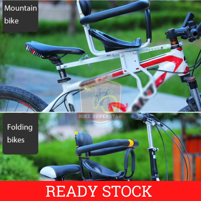 Kursi Boncengan Anak Depan Sepeda Taffsport Quadrail Pengaman Alloy Mix Safety MTB Lipat Minion Kera