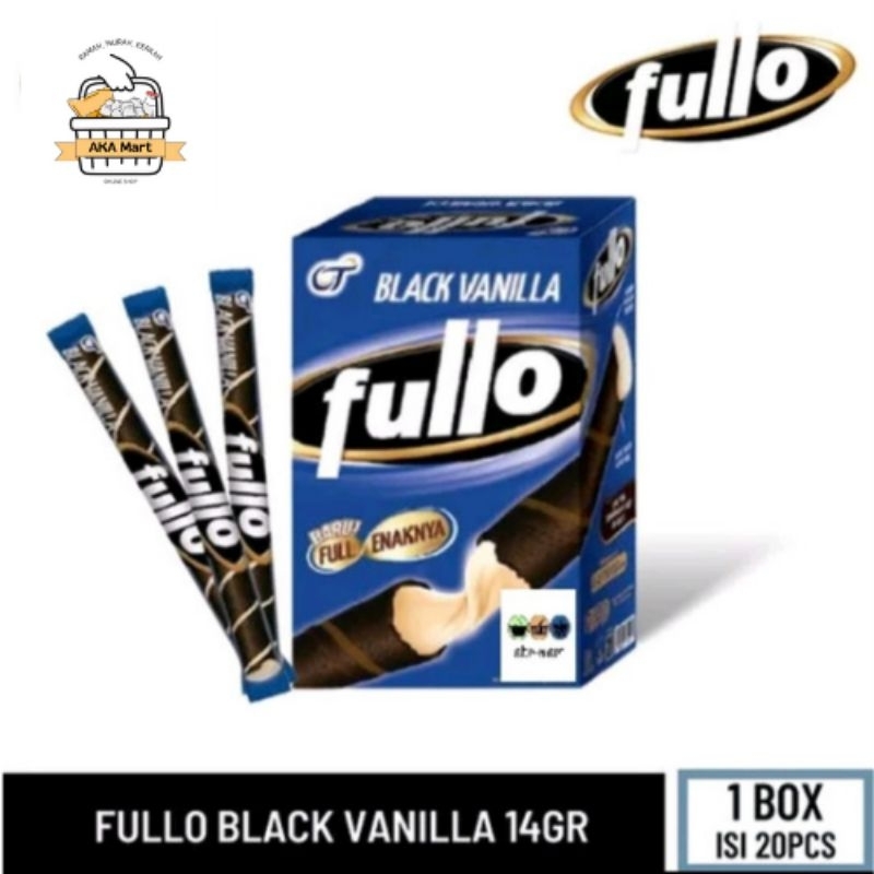 

FULLO BLACK VANILA WAFER ROLL 1 BOX ISI 20 PCS
