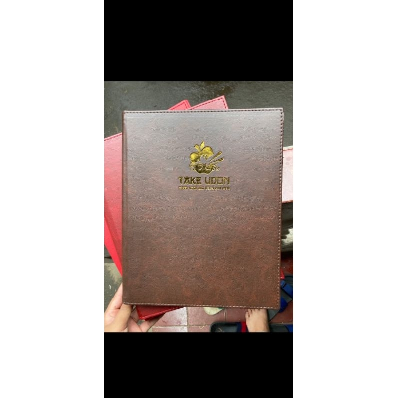 

buku menu embos gold