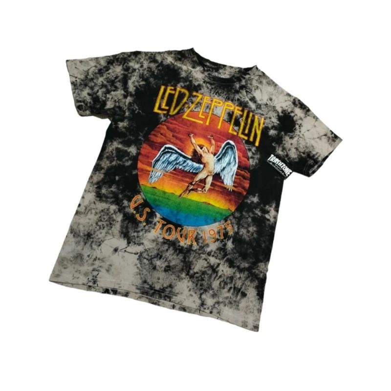LED ZEPPELIN - US TOUR 1975 (M,XL) TieDye Tshirt Kaos Baju Band Import
