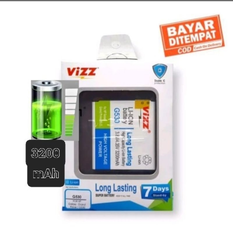 Baterai Battery Batrai Vizz Double Power Original Samsung Galaxy Gran Prime J2 Prime J5 2015 A2 Core