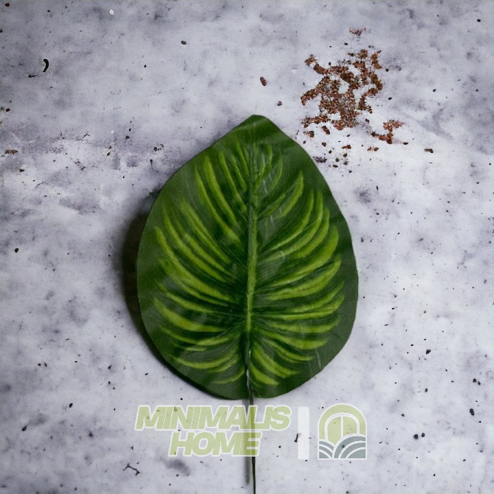 Daun Peperomia Motif Semangka Artificial Daun Talas Hias Plastik