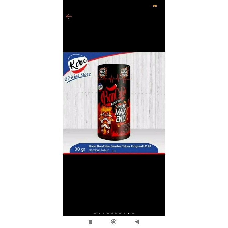 

bon cabe lvl 50 berat 30gram