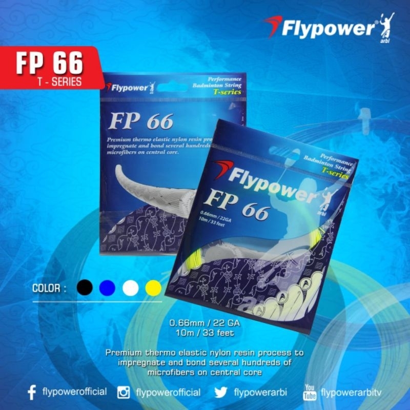Senar Batminton FLYPOWER FP66 FP 66 T-SERIES ORIGINAL