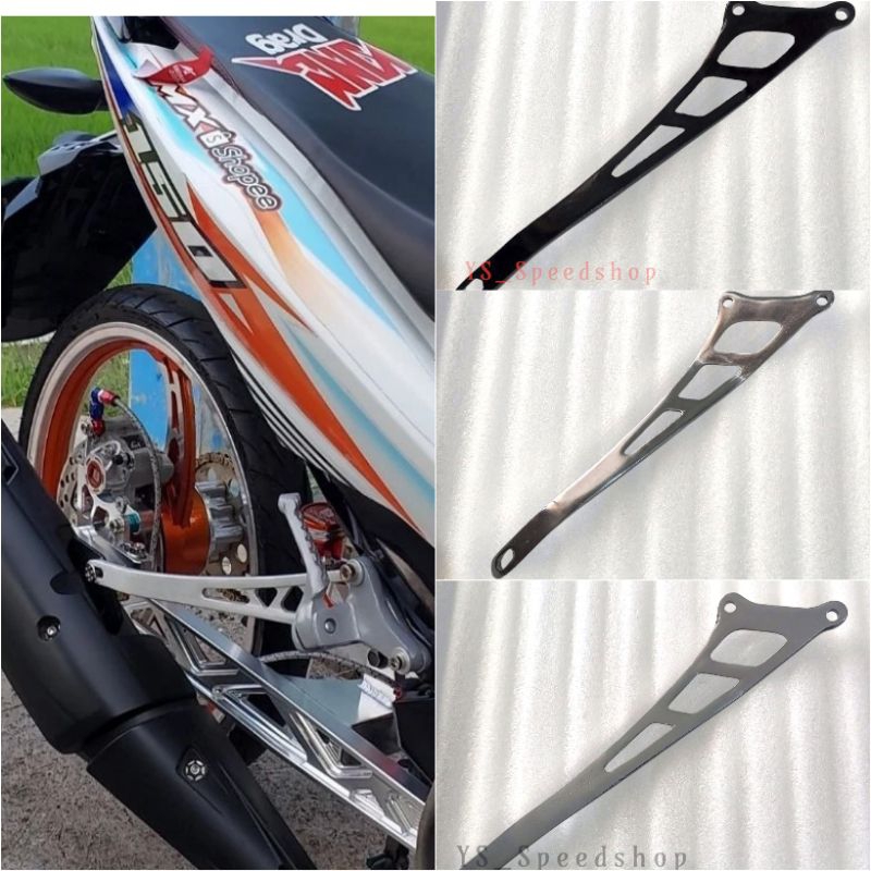 Breket knalpot mx king 150 almunium cnc pangkon dudukan knalpot yamaha mx king