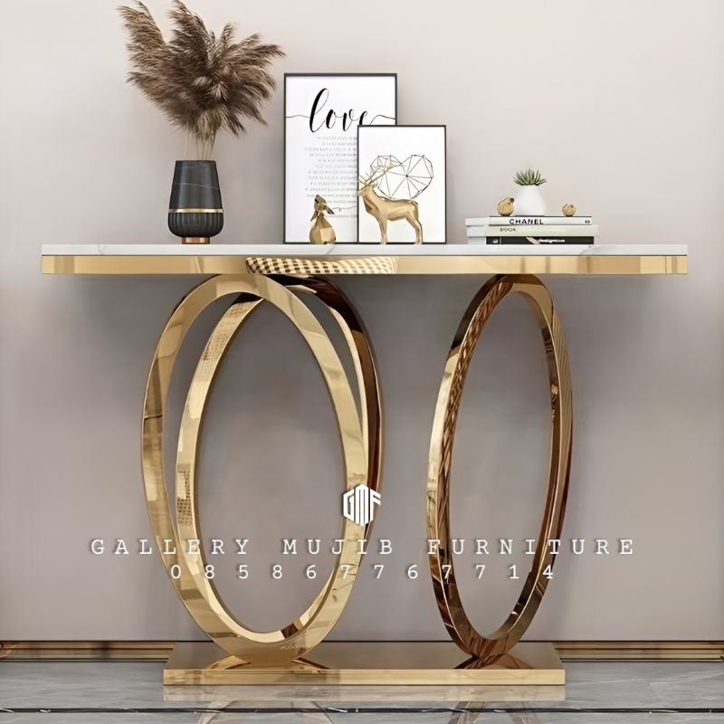 console table marmer meja konsol stainless gold meja consol marmer