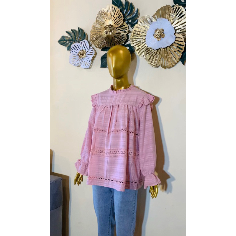 564  DINDA TOP | BLOUSE BORDIR LFY