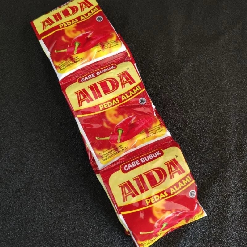 

Cabe bubuk Aida sachet 25gr Bumbu tabur cabe bubuk pedas aida