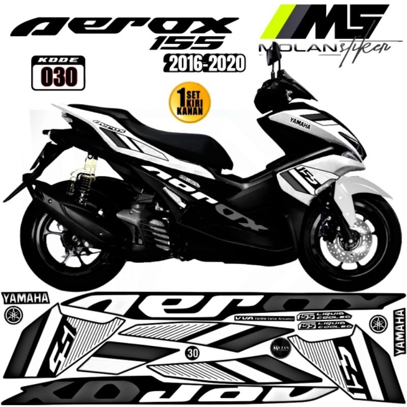 Decal Sticker Striping Variasi Aerox Old Aerox 155 Old 2016-2019 Aerox 155 Lama Yamaha Aerox 155 Vva