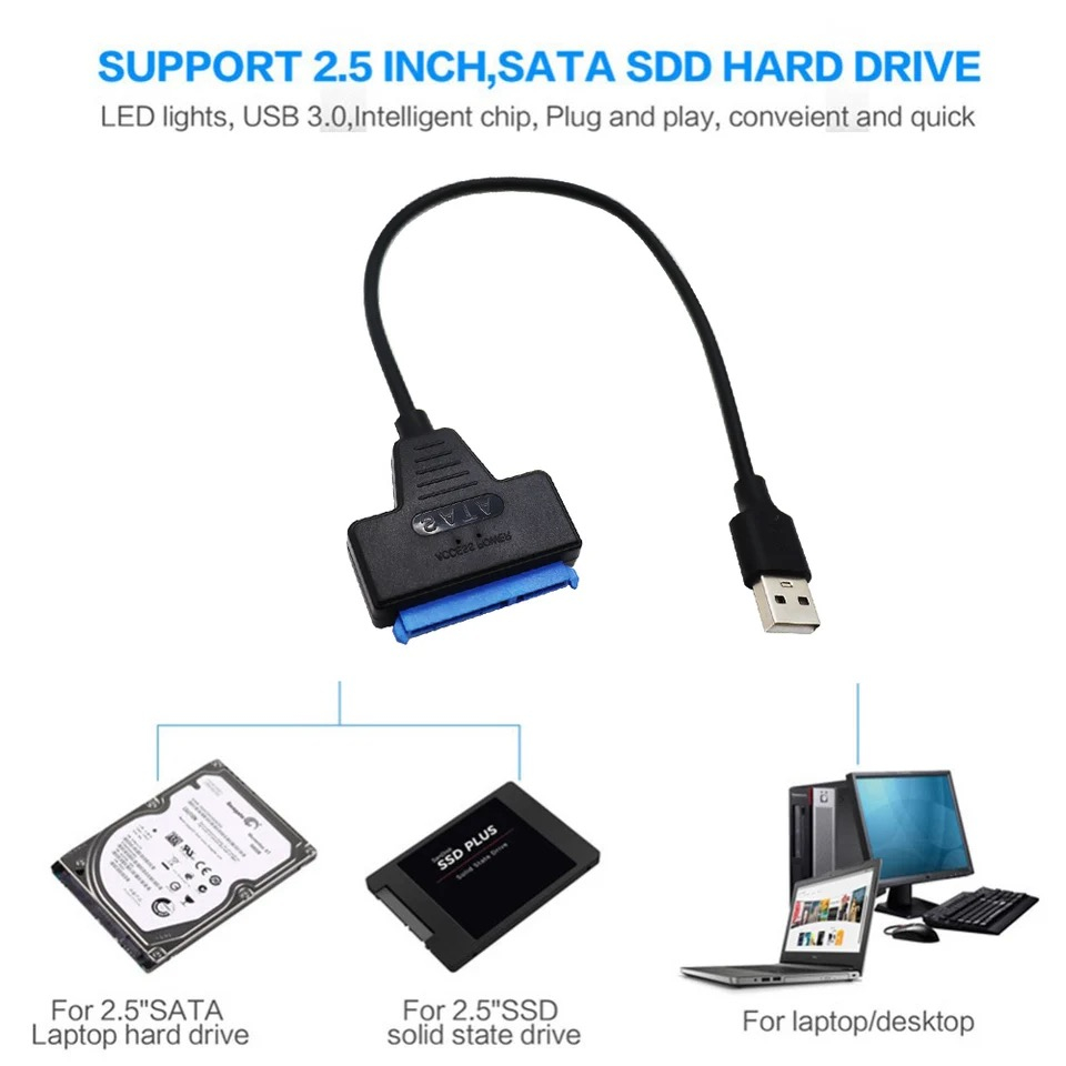 Promo Converter USB 3.0 to SATA / SATA to USB 3.0 Kabel USB3.0 Cabang to SATA