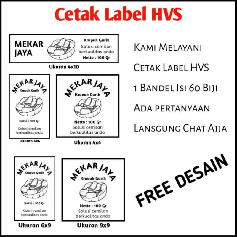 

Cetak Label Snack | Label Cemilan | Label Krupuk Bahan HVS 70 Gr