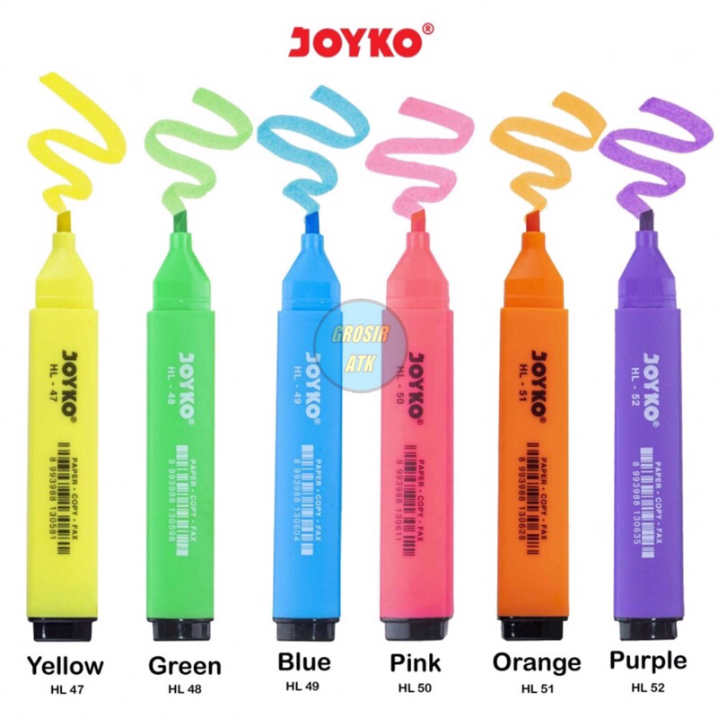 

1 Pcs!! STABILO PENANDA BERWARNA JOYKO HL-47 ~ 52 HIGHLIGHTER JOYKO